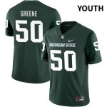 Youth Michigan State Spartans NCAA #50 Brian Greene Green NIL 2022 Authentic Nike Stitched College Football Jersey MG32L73TF